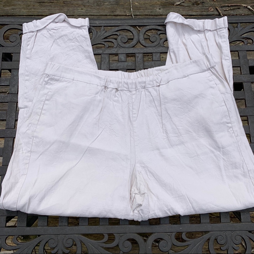 JJill stretch linen pant with elastic waist